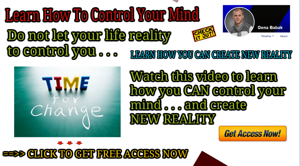 Watch how you can change your reality